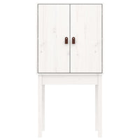 Thumbnail for Highboard Weiß 60x40x120 cm Massivholz Kiefer