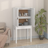Thumbnail for Highboard Weiß 60x40x120 cm Massivholz Kiefer