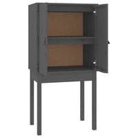 Thumbnail for Highboard Grau 60x40x120 cm Massivholz Kiefer