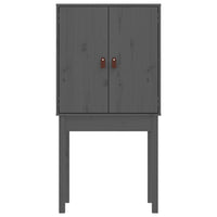 Thumbnail for Highboard Grau 60x40x120 cm Massivholz Kiefer