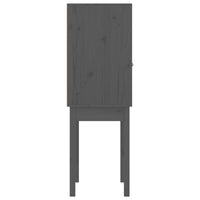 Thumbnail for Highboard Grau 60x40x120 cm Massivholz Kiefer