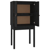 Thumbnail for Highboard Schwarz 60x40x120 cm Massivholz Kiefer