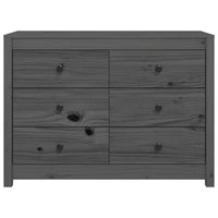 Thumbnail for Beistellschrank Grau 100x40x72 cm Massivholz Kiefer