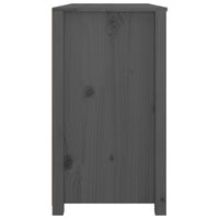 Thumbnail for Beistellschrank Grau 100x40x72 cm Massivholz Kiefer