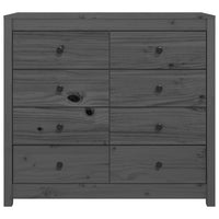 Thumbnail for Beistellschrank Grau 100x40x90 cm Massivholz Kiefer