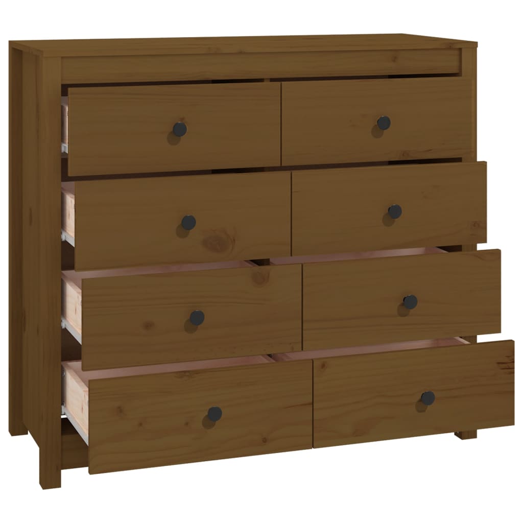 Beistellschrank Honigbraun 100x40x90 cm Massivholz Kiefer