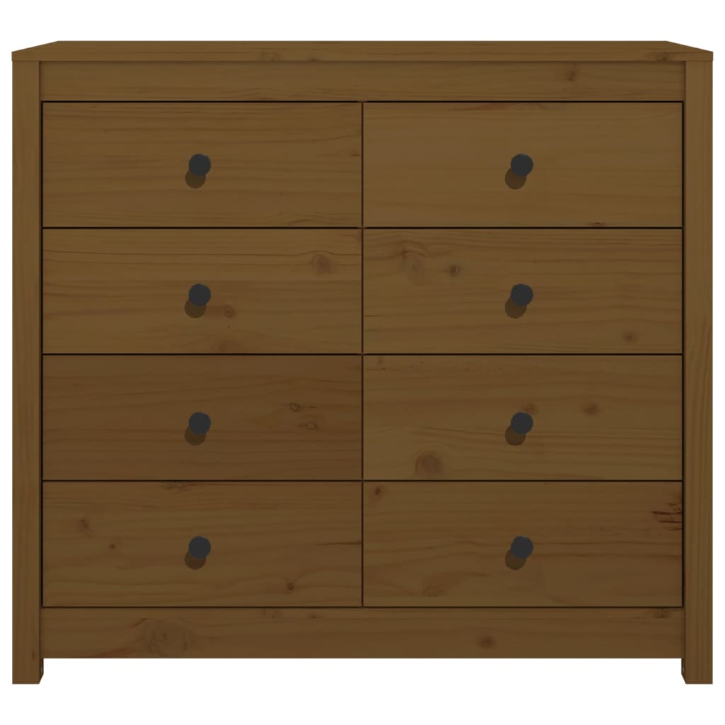 Beistellschrank Honigbraun 100x40x90 cm Massivholz Kiefer