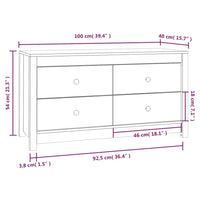 Thumbnail for Beistellschrank 100x40x54 cm Massivholz Kiefer
