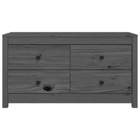 Thumbnail for Beistellschrank Grau 100x40x54 cm Massivholz Kiefer