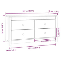 Thumbnail for Beistellschrank Grau 100x40x54 cm Massivholz Kiefer