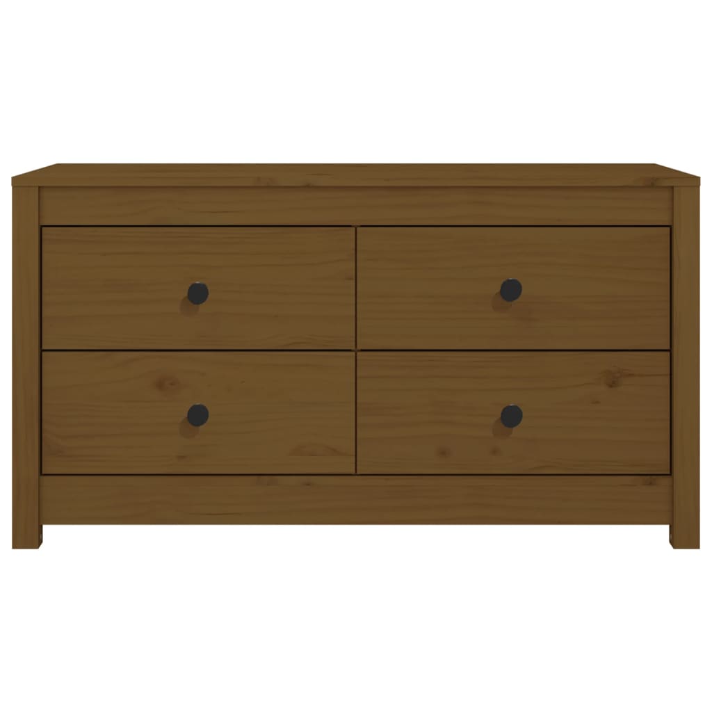 Beistellschrank Honigbraun 100x40x54 cm Massivholz Kiefer