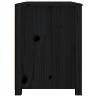Thumbnail for Beistellschrank Schwarz 100x40x54 cm Massivholz Kiefer