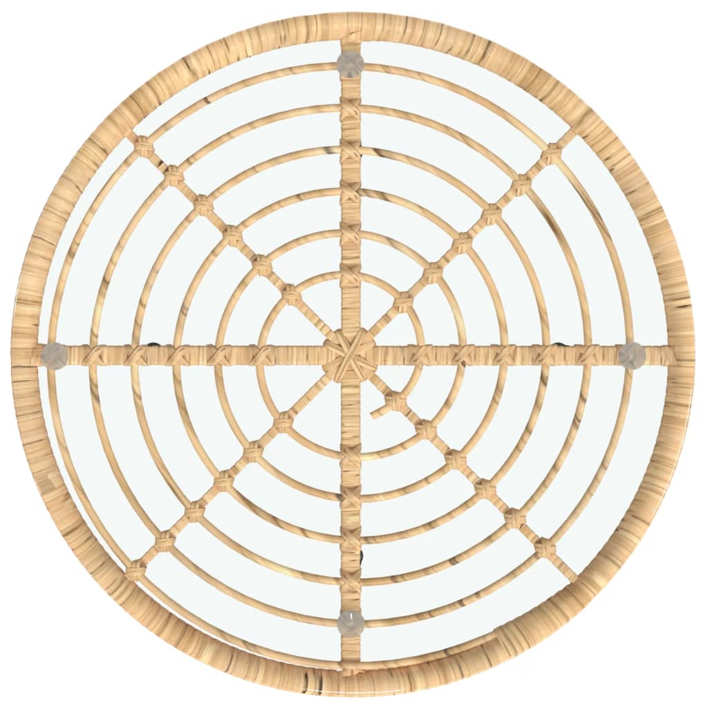 Esstisch Ø80 cm Hartglas und Stahl