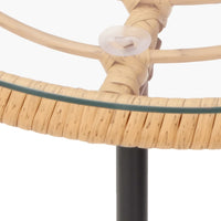 Thumbnail for Esstisch Ø80 cm Hartglas und Stahl