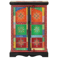 Thumbnail for Sideboard Handbemalt mit Türen 53x30x75 cm Massivholz Mango