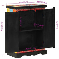 Thumbnail for Sideboard Handbemalt mit Türen 53x30x75 cm Massivholz Mango