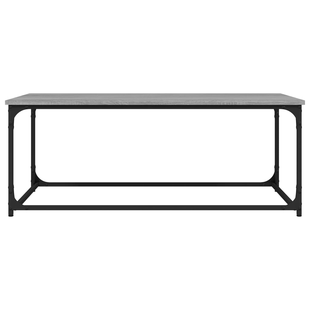Couchtisch Grau Sonoma 102x50x40 cm Holzwerkstoff und Eisen