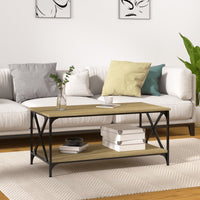 Thumbnail for Couchtisch Sonoma Eiche 100x50x45 cm Holzwerkstoff und Eisen