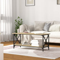 Thumbnail for Couchtisch Sonoma Eiche 100x45x45 cm Holzwerkstoff und Eisen