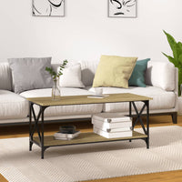 Thumbnail for Couchtisch Sonoma Eiche 100x45x45 cm Holzwerkstoff und Eisen