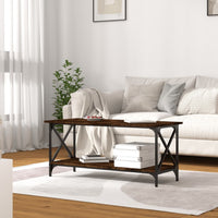 Thumbnail for Couchtisch Räuchereiche 100x45x45 cm Holzwerkstoff und Eisen