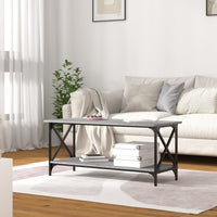 Thumbnail for Couchtisch Grau Sonoma 100x45x45 cm Holzwerkstoff und Eisen