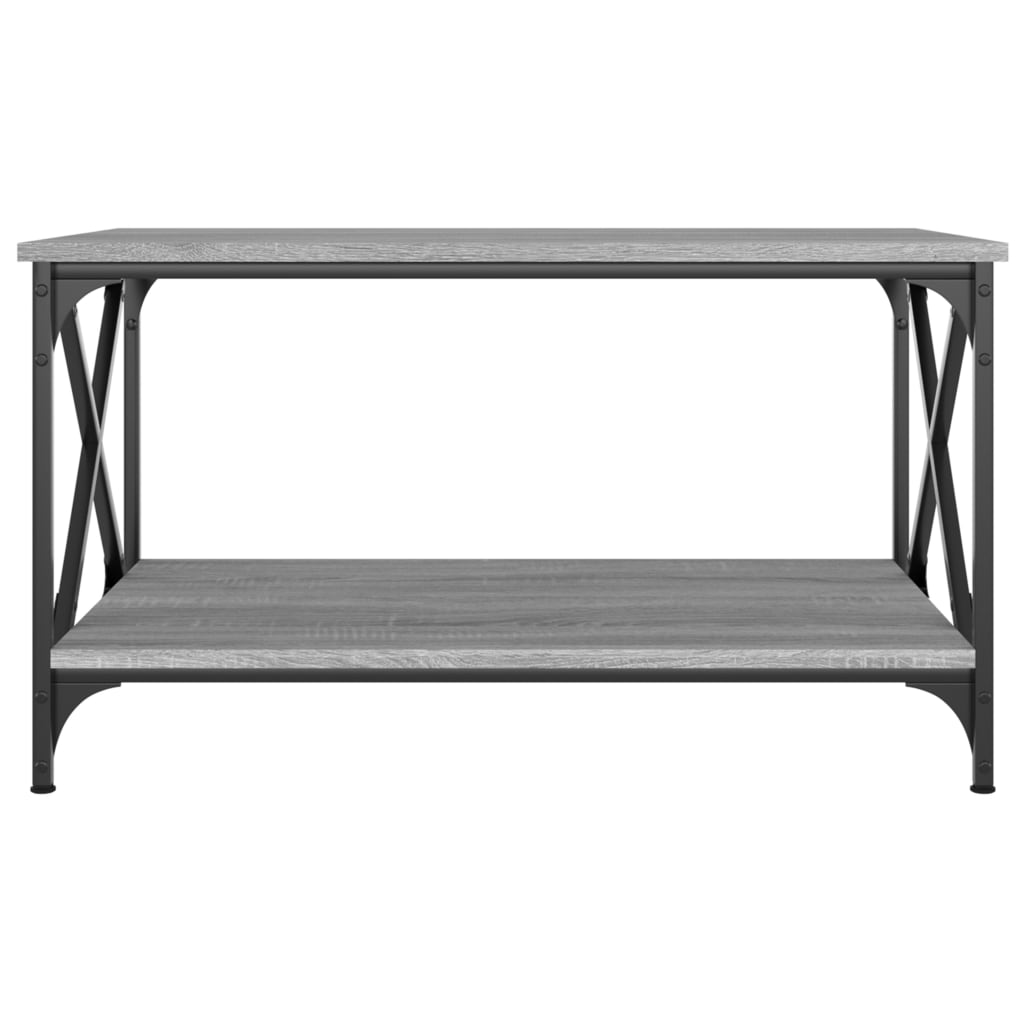 Couchtisch Grau Sonoma 80x50x45 cm Holzwerkstoff und Eisen