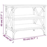 Thumbnail for Beistelltisch Grau Sonoma 55x38x45 cm Holzwerkstoff