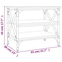 Thumbnail for Beistelltisch Braun Eichen-Optik 55x38x45 cm Holzwerkstoff