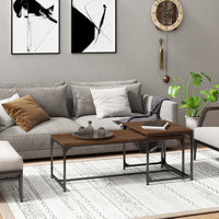 Thumbnail for Couchtische 2 Stk. Braun Eichen-Optik Holzwerkstoff