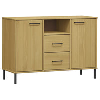 Thumbnail for Sideboard OSLO mit Metallbeinen Braun 113x40x77 cm Massivholz