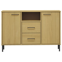 Thumbnail for Sideboard OSLO mit Metallbeinen Braun 113x40x77 cm Massivholz