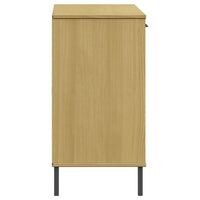 Thumbnail for Sideboard OSLO mit Metallbeinen Braun 113x40x77 cm Massivholz