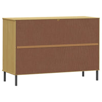 Thumbnail for Sideboard OSLO mit Metallbeinen Braun 113x40x77 cm Massivholz