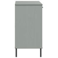Thumbnail for Sideboard OSLO mit Metallbeinen Grau 113x40x77 cm Massivholz