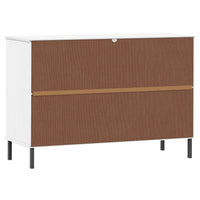 Thumbnail for Sideboard OSLO mit Metallbeinen Weiß 113x40x77 cm Massivholz