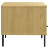 Thumbnail for Couchtisch OSLO mit Metallbeinen Braun 85x50x45 cm Massivholz