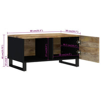 Thumbnail for Couchtisch 80x50x40 cm Massivholz Mango & Holzwerkstoff