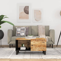 Thumbnail for Couchtisch 80x50x40 cm Massivholz Mango & Holzwerkstoff
