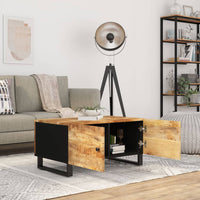Thumbnail for Couchtisch 80x50x40 cm Massivholz Mango & Holzwerkstoff