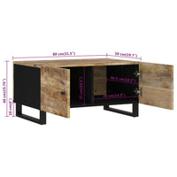 Thumbnail for Couchtisch 80x50x40 cm Massivholz Mango & Holzwerkstoff