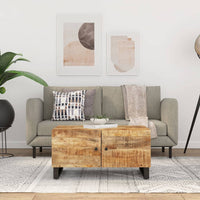 Thumbnail for Couchtisch 80x50x40 cm Massivholz Mango & Holzwerkstoff