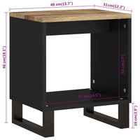 Thumbnail for Couchtisch 40x31x46 cm Massivholz Mango & Holzwerkstoff