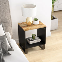 Thumbnail for Couchtisch 40x31x46 cm Massivholz Mango & Holzwerkstoff