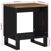 Thumbnail for Couchtisch 40x31x46 cm Massivholz Mango & Holzwerkstoff