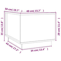 Thumbnail for Couchtisch Schwarz 40x50x35 cm Massivholz Kiefer
