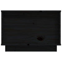 Thumbnail for Couchtisch Schwarz 60x50x35 cm Massivholz Kiefer