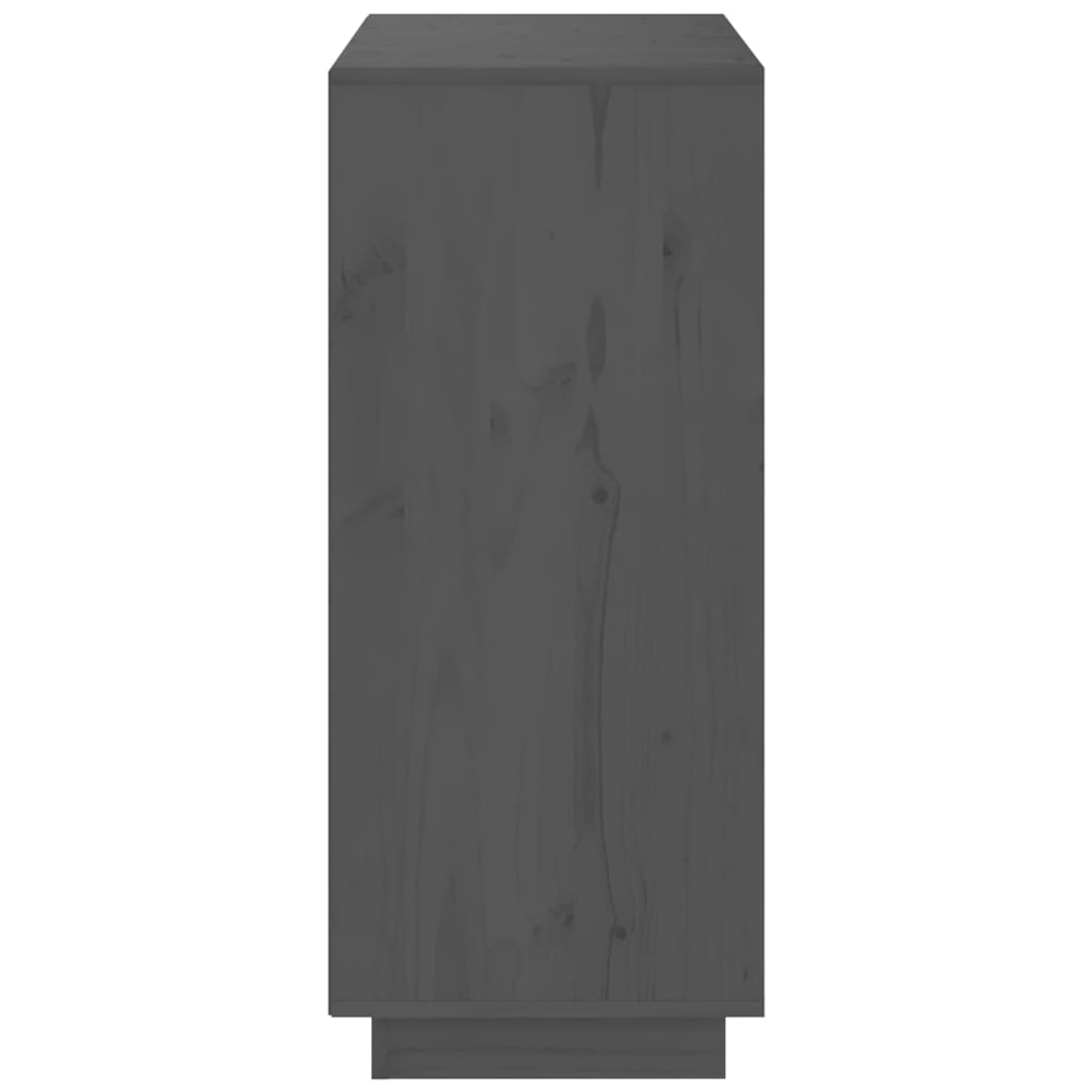 Sideboard Grau 70x34x80 cm Massivholz Kiefer