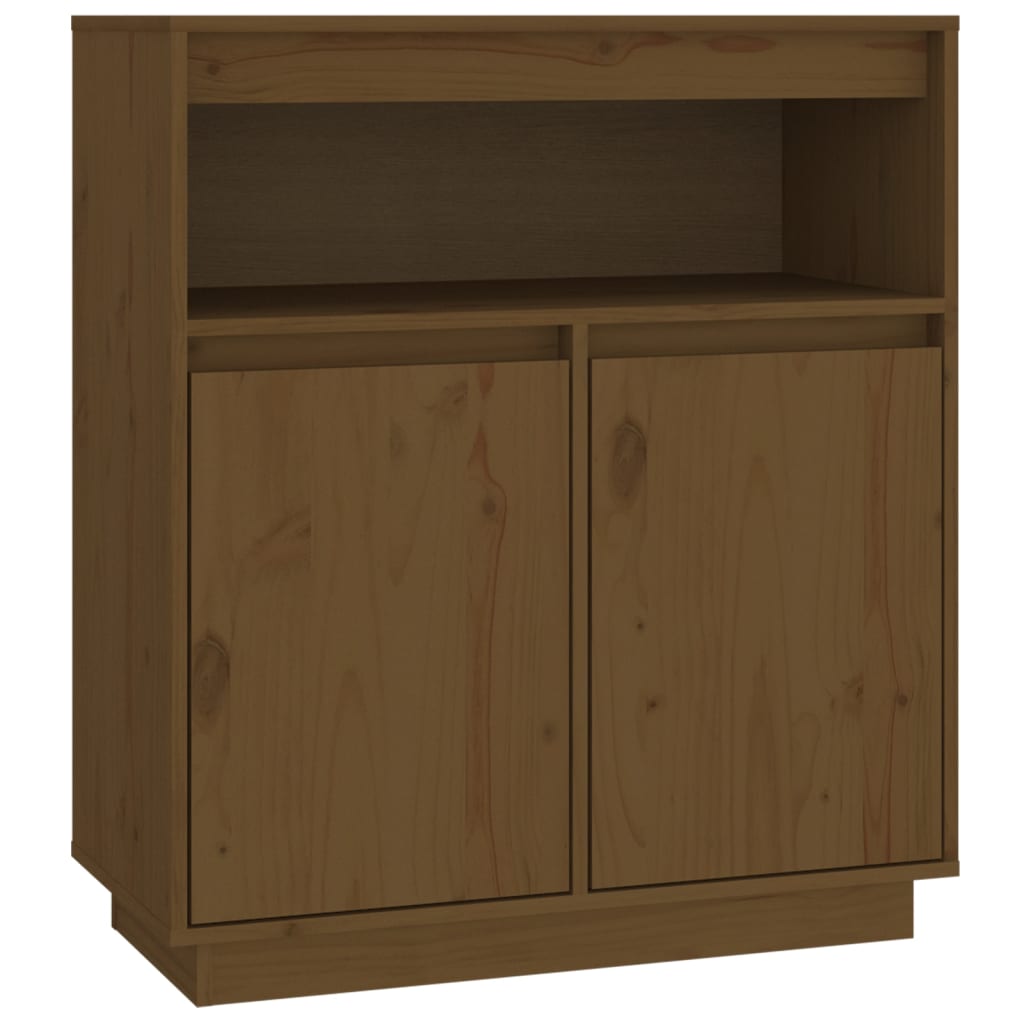 Sideboard Honigbraun 70x34x80 cm Massivholz Kiefer