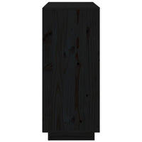 Thumbnail for Sideboard Schwarz 70x34x80 cm Massivholz Kiefer